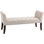 HOMCOM End of Bed Bench with Button Tufted Design, Upholstered Bench