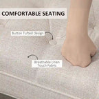 HOMCOM End of Bed Bench with Button Tufted Design, Upholstered Bench