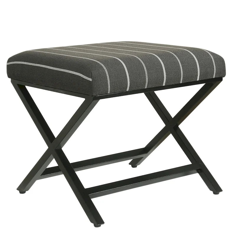 Porch & Den Boucher Modern Metal X-base Square Ottoman