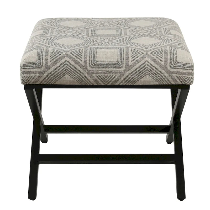 Porch & Den Boucher Modern Metal X-base Square Ottoman