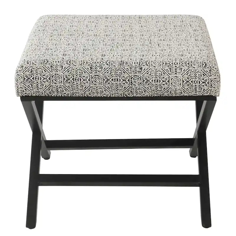 Porch & Den Boucher Modern Metal X-base Square Ottoman