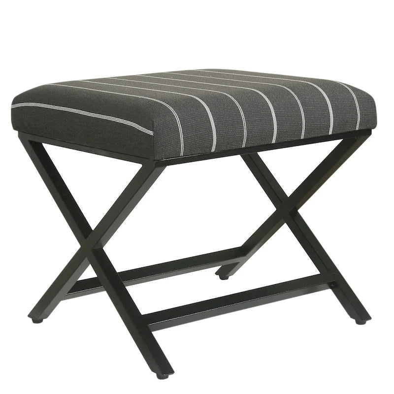 Porch & Den Boucher Modern Metal X-base Square Ottoman