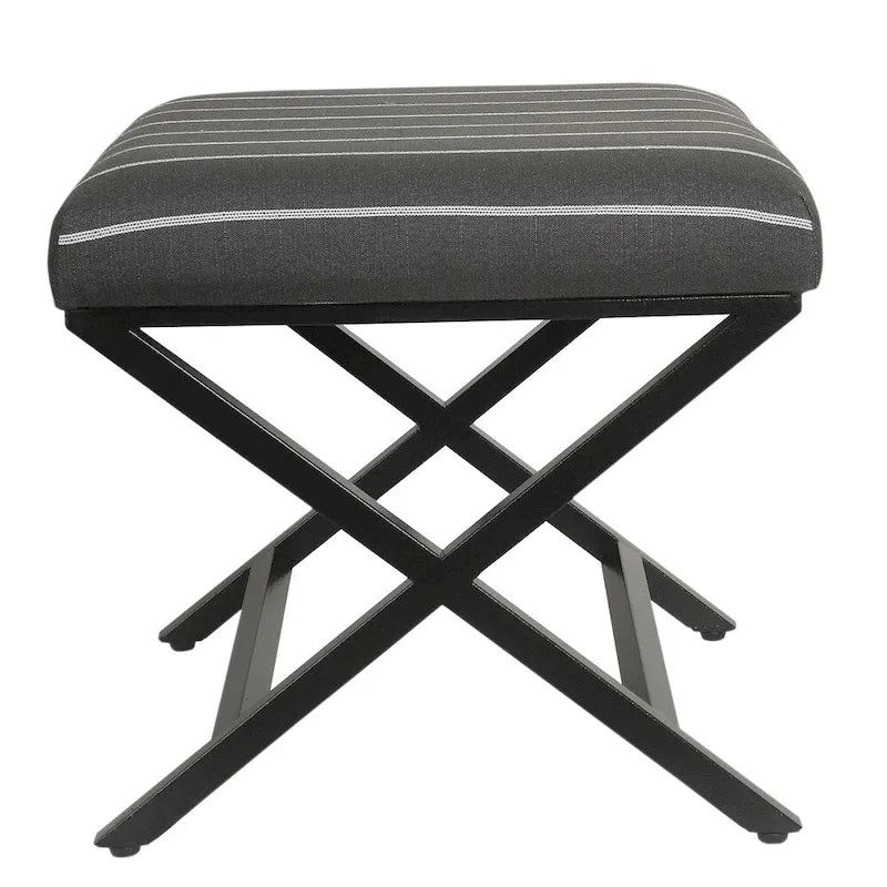 Porch & Den Boucher Modern Metal X-base Square Ottoman