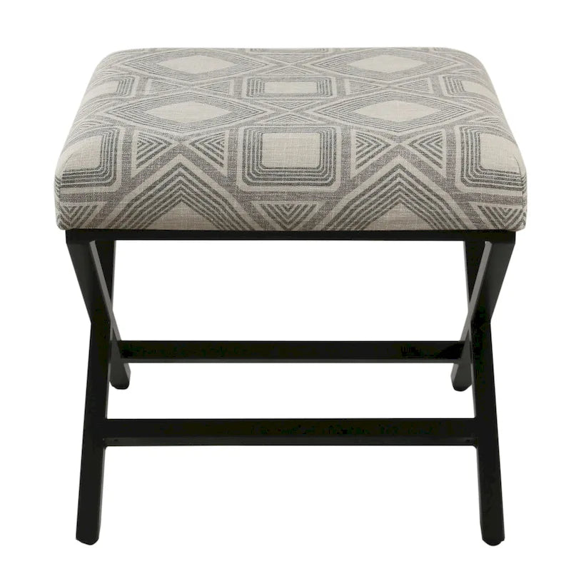 Porch & Den Boucher Modern Metal X-base Square Ottoman