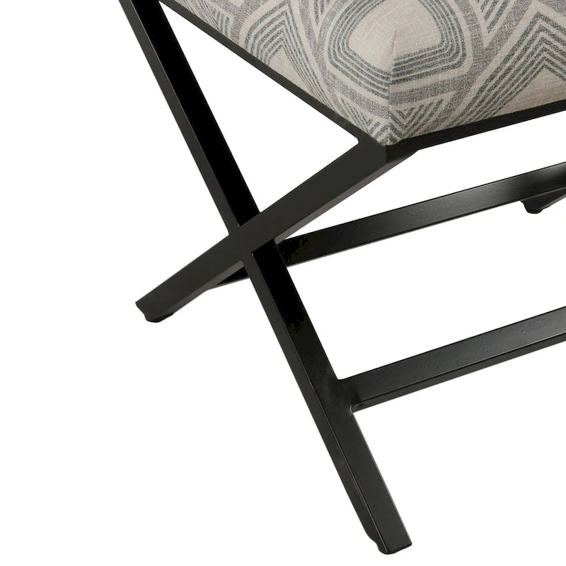 Porch & Den Boucher Modern Metal X-base Square Ottoman