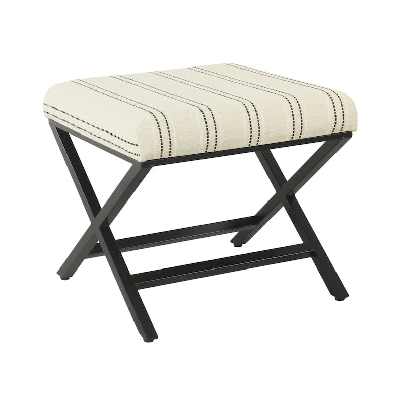 Porch & Den Boucher Modern Metal X-base Square Ottoman
