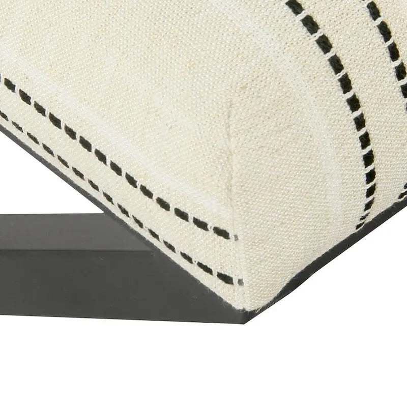 Porch & Den Boucher Modern Metal X-base Square Ottoman