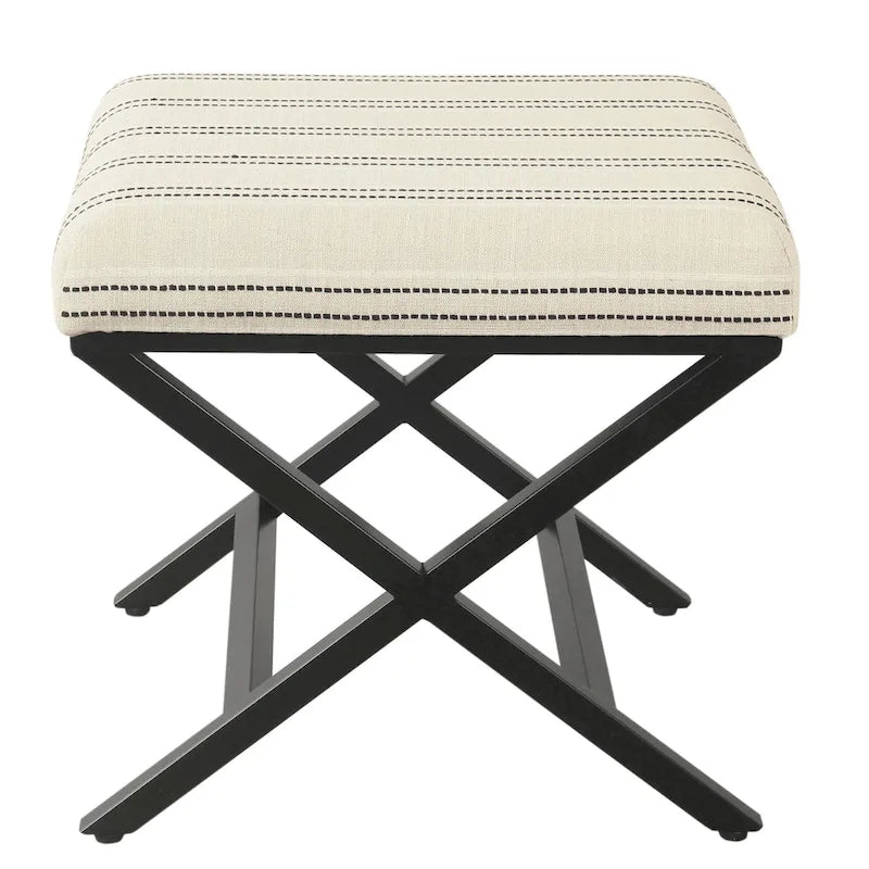 Porch & Den Boucher Modern Metal X-base Square Ottoman
