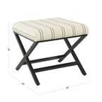Porch & Den Boucher Modern Metal X-base Square Ottoman