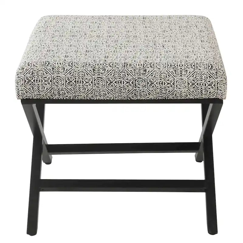 Porch & Den Boucher Modern Metal X-base Square Ottoman