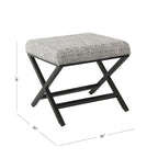 Porch & Den Boucher Modern Metal X-base Square Ottoman