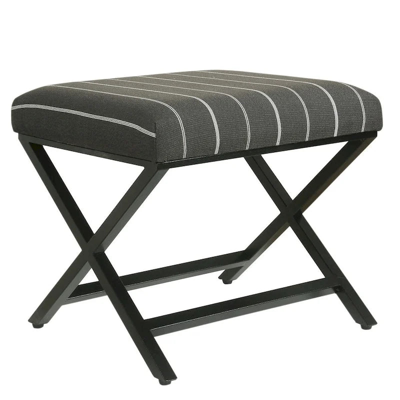 Porch & Den Boucher Modern Metal X-base Square Ottoman