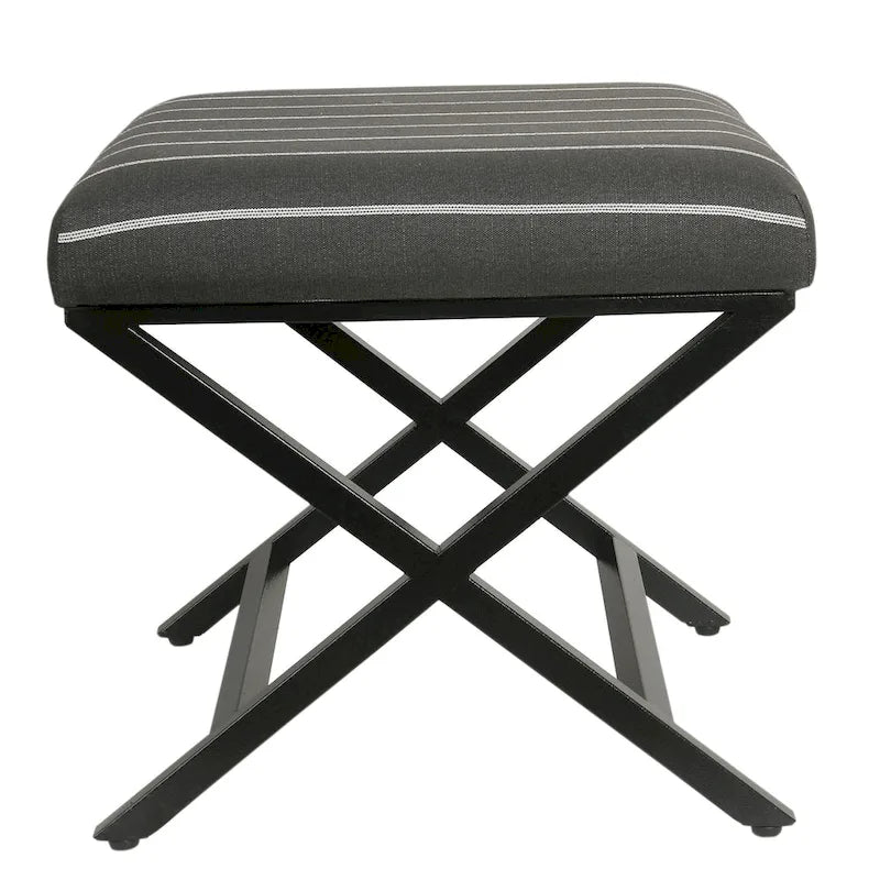 Porch & Den Boucher Modern Metal X-base Square Ottoman