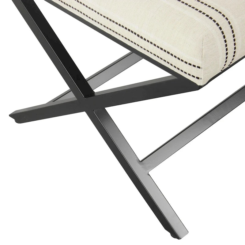 Porch & Den Boucher Modern Metal X-base Square Ottoman