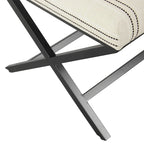 Porch & Den Boucher Modern Metal X-base Square Ottoman