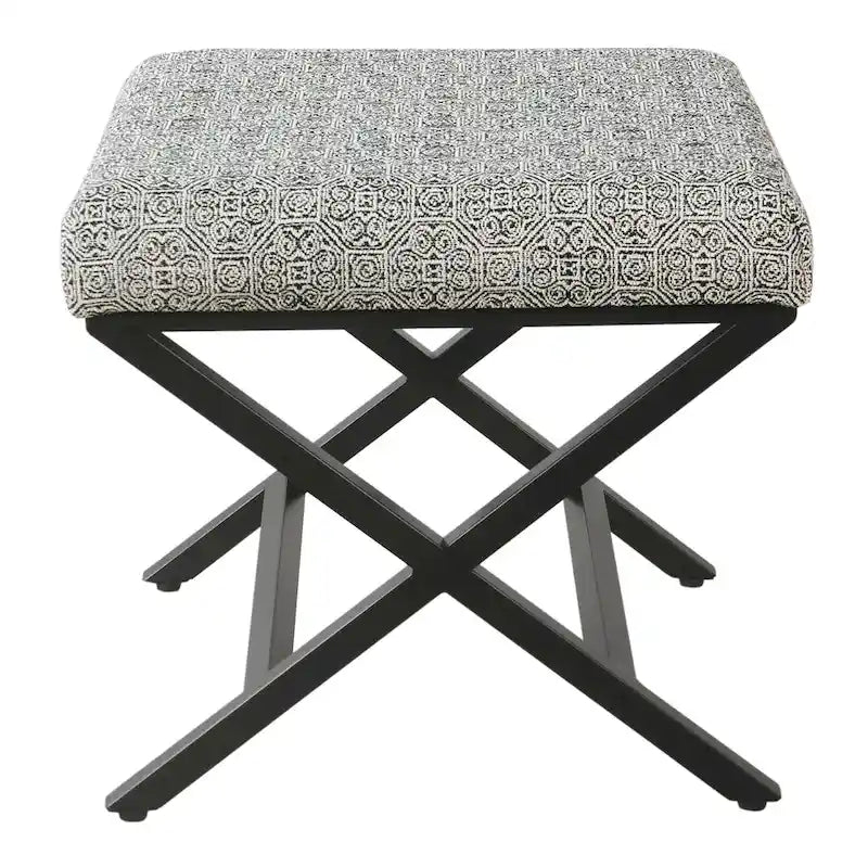 Porch & Den Boucher Modern Metal X-base Square Ottoman