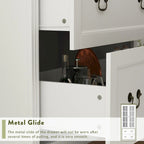 78.7 Combo Buffet Bookcase Storage Cabinet Glass Bookshelf Display