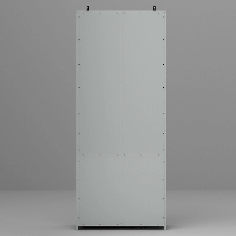 78.7 Combo Buffet Bookcase Storage Cabinet Glass Bookshelf Display