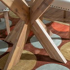 Allard X-base Round Glass Dining Table (Table Only)