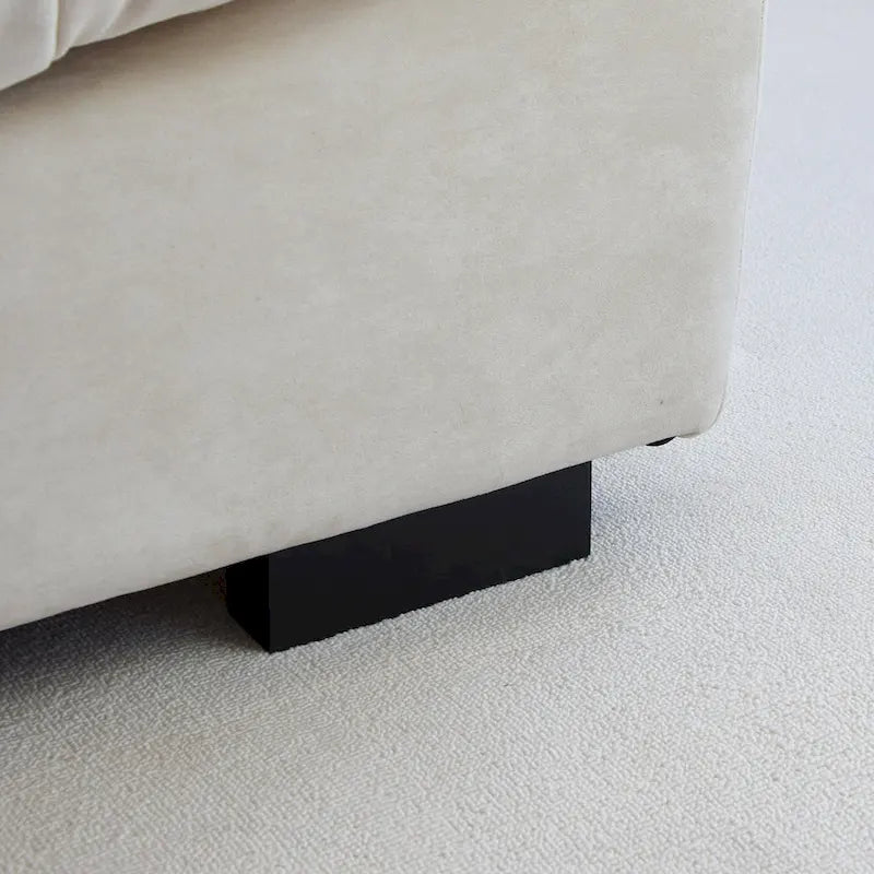 Modern Sanded Velvet Cloud Loveseat Sofa Sectional Couch for Living Room