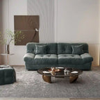 Modern Sanded Velvet Cloud Loveseat Sofa Sectional Couch for Living Room