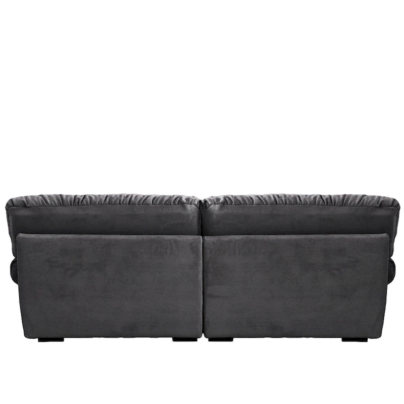 Modern Sanded Velvet Cloud Loveseat Sofa Sectional Couch for Living Room