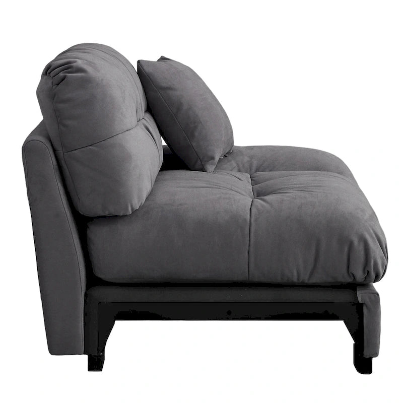 Modern Sanded Velvet Cloud Loveseat Sofa Sectional Couch for Living Room
