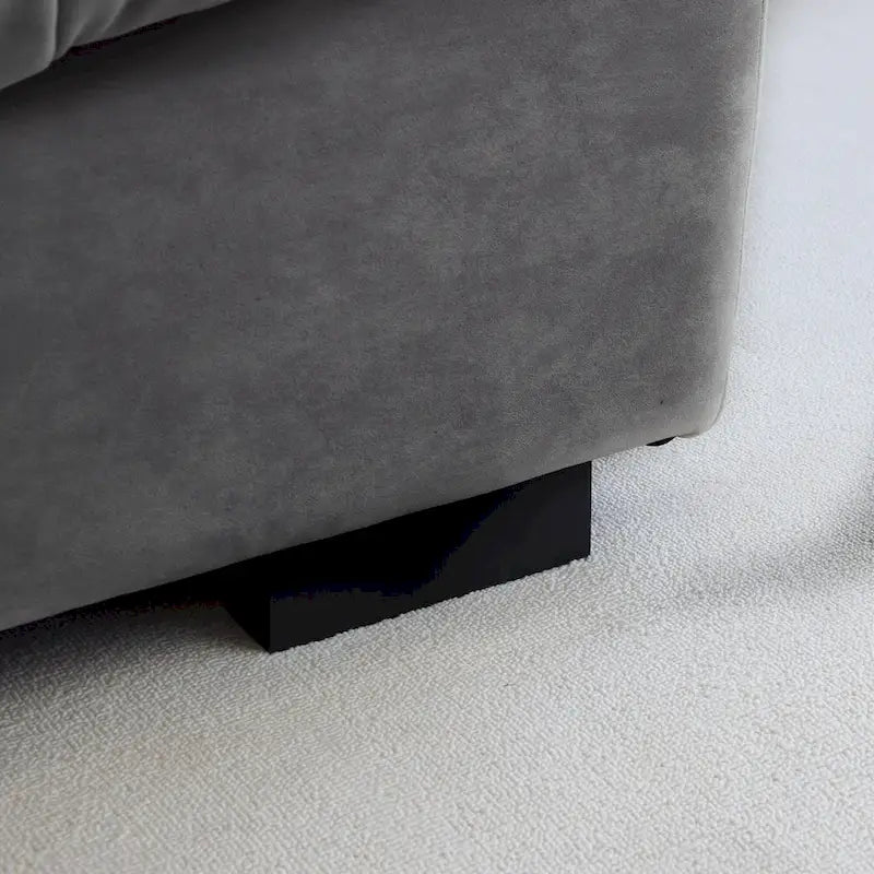 Modern Sanded Velvet Cloud Loveseat Sofa Sectional Couch for Living Room