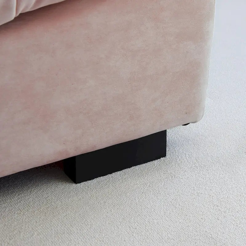 Modern Sanded Velvet Cloud Loveseat Sofa Sectional Couch for Living Room