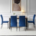Howtai Upholstered Velvet Dining Chair High Back