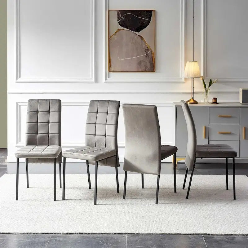 Howtai Upholstered Velvet Dining Chair High Back