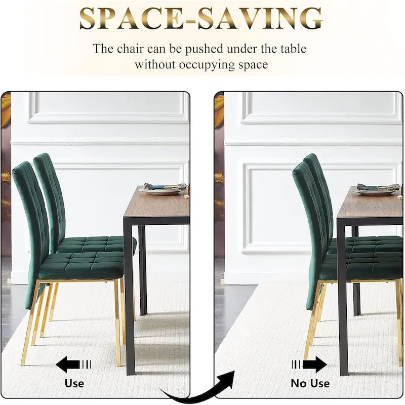 Howtai Upholstered Velvet Dining Chair High Back
