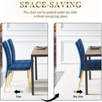 Howtai Upholstered Velvet Dining Chair High Back