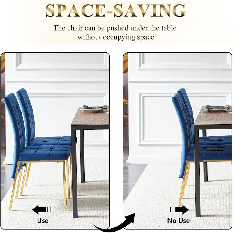 Howtai Upholstered Velvet Dining Chair High Back