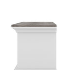 DH BASIC Transitional White 63-Inch 3-Shelf Floating TV Stand by Denhour