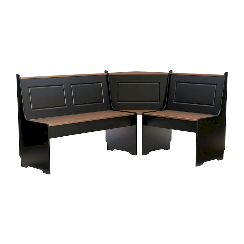 Middlecreek Wood Farmhouse Breakfast Nook Dining Set