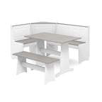 Middlecreek Wood Farmhouse Breakfast Nook Dining Set