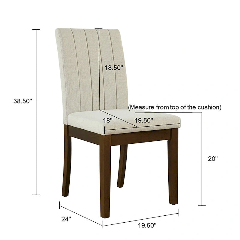 510 Design Everly Upholstered Channel-back Dining Chair Set of 2