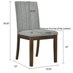 510 Design Everly Upholstered Channel-back Dining Chair Set of 2