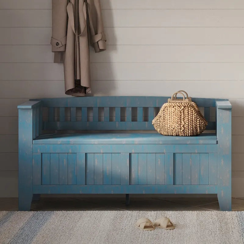 WYNDENHALL Normandy Solid Wood 48-inch Entryway Storage Bench