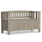 WYNDENHALL Normandy Solid Wood 48-inch Entryway Storage Bench