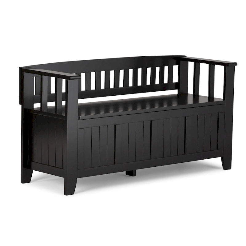 WYNDENHALL Normandy Solid Wood 48-inch Entryway Storage Bench
