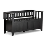WYNDENHALL Normandy Solid Wood 48-inch Entryway Storage Bench