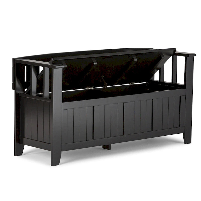 WYNDENHALL Normandy Solid Wood 48-inch Entryway Storage Bench