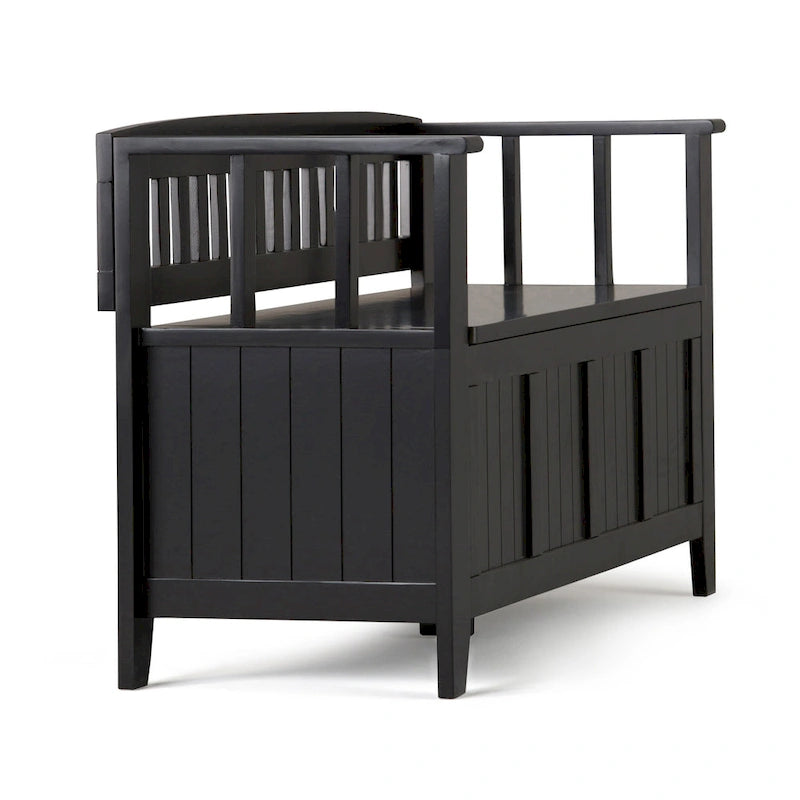 WYNDENHALL Normandy Solid Wood 48-inch Entryway Storage Bench