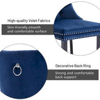 Dining Chairs Set of 6, Luxury Upholstered Velvet Kitchen Chairs Side Chair with Padded Seat Back and Solid Wood Legs - N/A