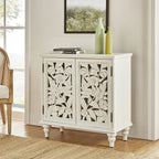Alban Traditional 32Tall 2 Hollow Door Accent Cabinet with LED light by HULALA HOME