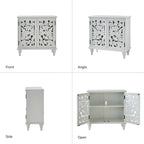 Alban Traditional 32Tall 2 Hollow Door Accent Cabinet with LED light by HULALA HOME