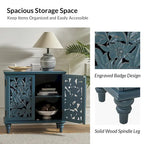 Alban Traditional 32Tall 2 Hollow Door Accent Cabinet with LED light by HULALA HOME