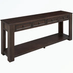 Console Table with Storage Drawers and Bottom Shelf